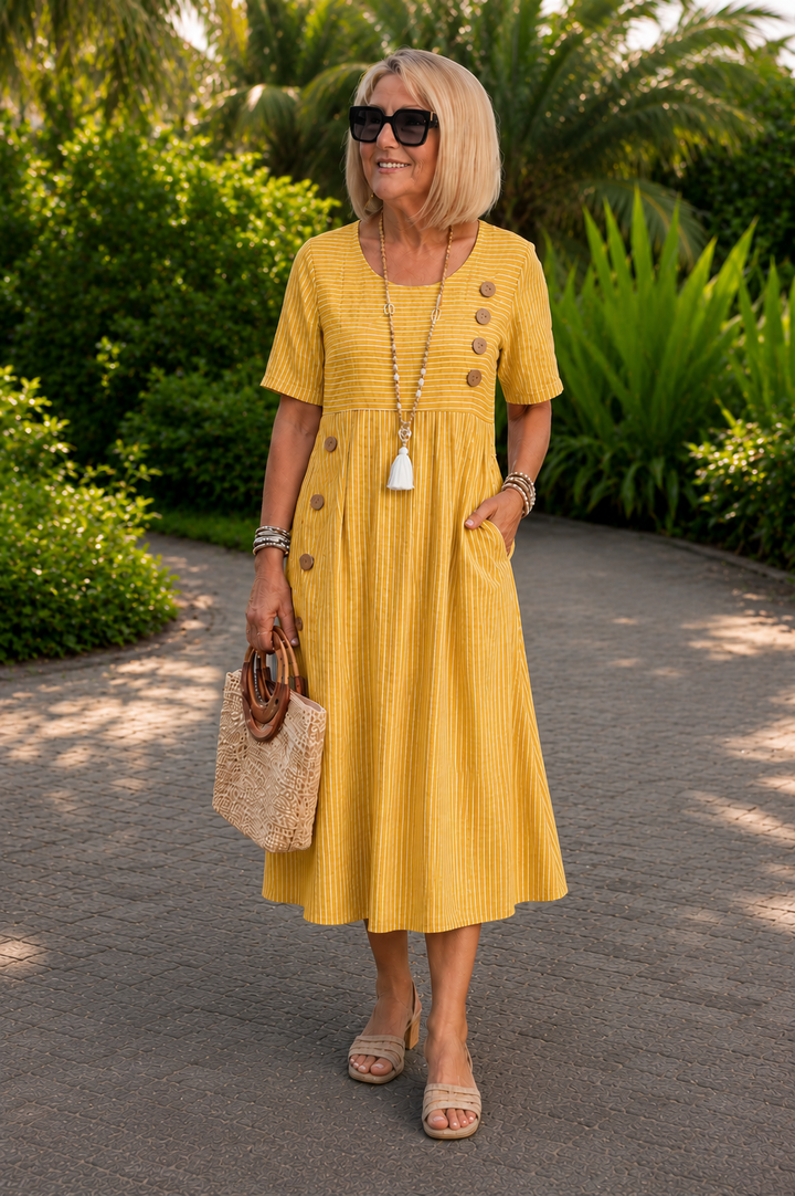 Julia - Robe midi à rayures